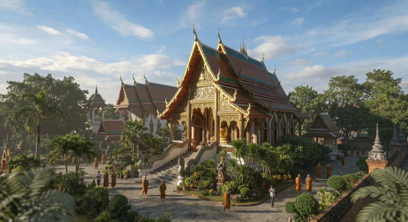 Wat Sam Ngam Buddhist temple in Nakhon Pathom, Thailand, associated with Luang Pho Tae Kangkhasuwanno